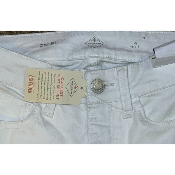 (5 for $25) St. John's Bay Secretly Slender Mid Rise Denim Capri Size 4P NWT - Picture 4 of 4